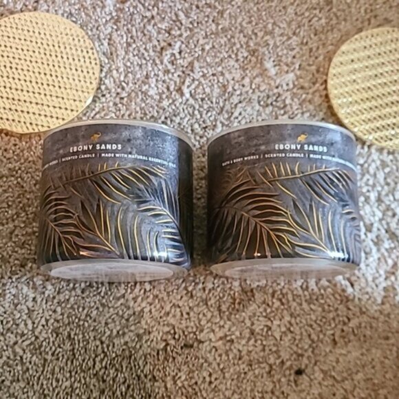 EBONY SANDS 3 Wick Candle Bath & Body Works **2 Candles!! - Picture 2 of 5